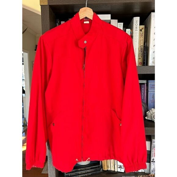 Vintage Levi’s 1980s Red Front Zip Jacket With Shoulder Pads Size Small - Picture 15 of 16